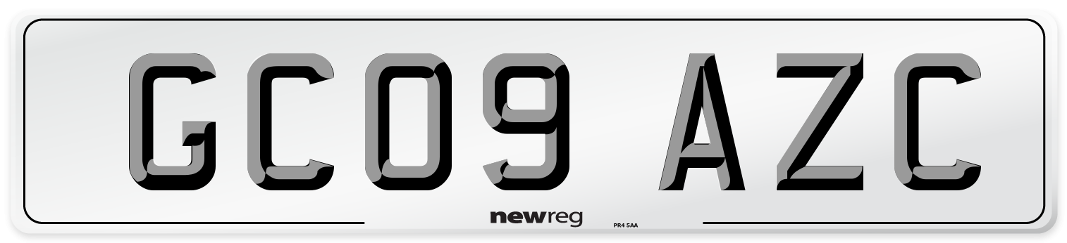 GC09 AZC Number Plate from New Reg